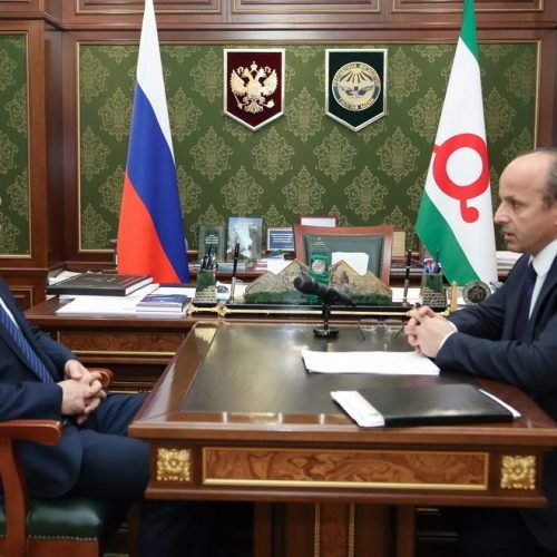 Глава Ингушетии провел встречу с министром образования и науки республики Юсупом Костоевым